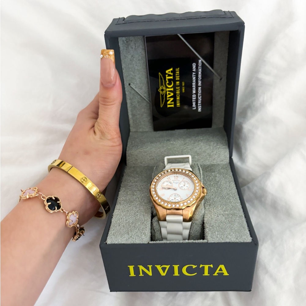 Invicta Women's 1646 Angel Jelly Fish Crystal Accented White Dial Watch